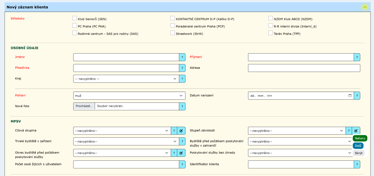 Evidence sociálních služeb 2025