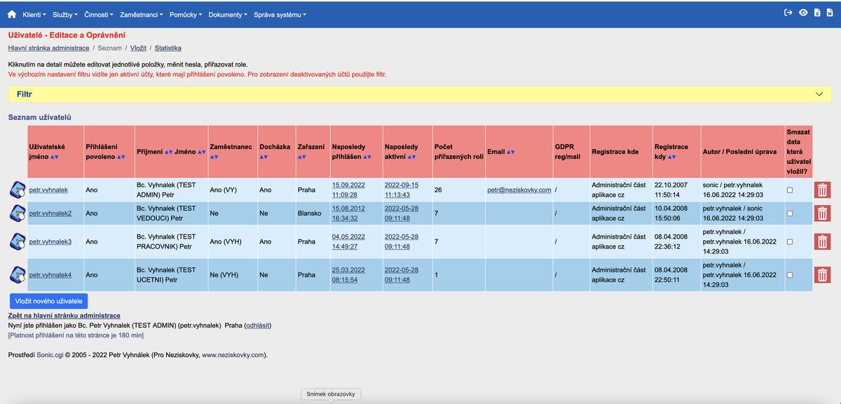 Evidence pro neziskovky 2022-2023